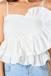 Beck Ruffle Tank Top - White Online