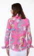 Cape Cod Frayed Shirt - Pink with Dragons on Sale