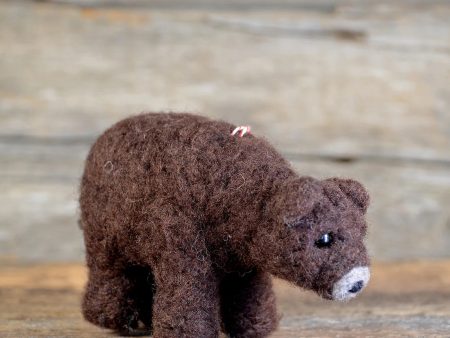 Brown Bear Ornament Needle Felting Kit from The General Bean Supply