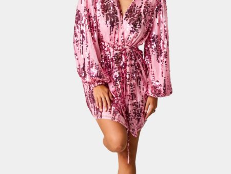 Adeline Sequin Wrap Dress - Unforgettable For Discount