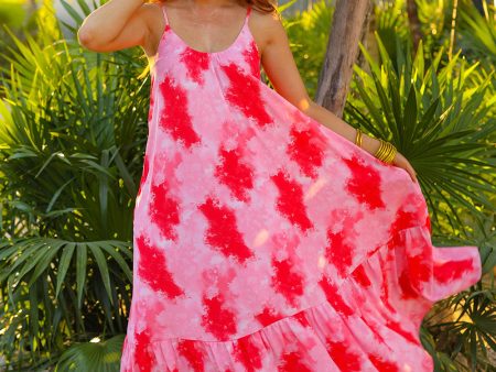 Katey Scooped Neck Maxi Dress - Sunset on Sale