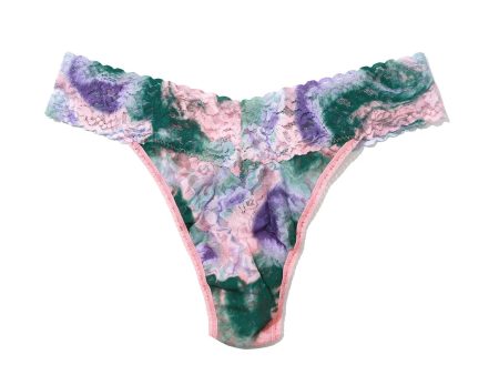 Printed Signature Lace Original Rise Thong - Painter Supply