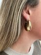 Bianca Puffy Triangle Open Hoop Earrings - Gold For Cheap