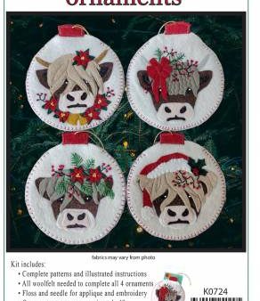 Christmas Cows Felt Ornaments Kit Hot on Sale