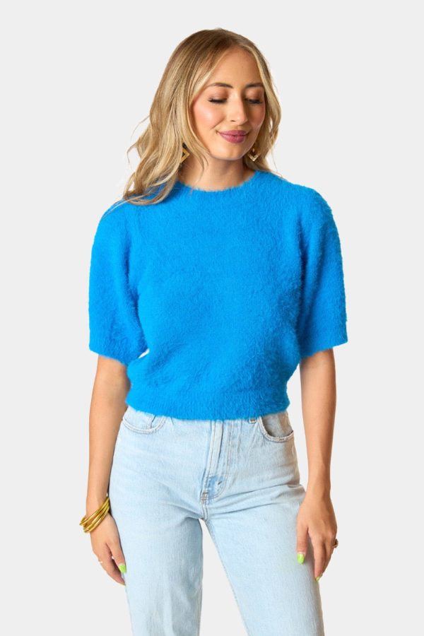 Macy Crop Sweater - Cobalt Online