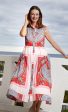 Sea Island Dress - Coral Print Online Sale