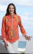 Cape Cod Frayed Shirt - Orange Dragon Print Sale