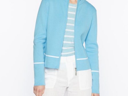 Fitted Zip Mock Cardigan For Cheap