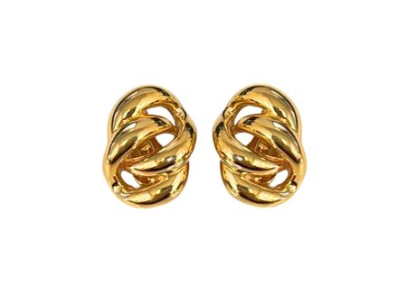 Madeline Clip-On Link Earrings - Gold Hot on Sale