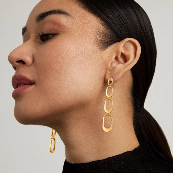 Bleecker Statement Drop Earrings - Gold Discount