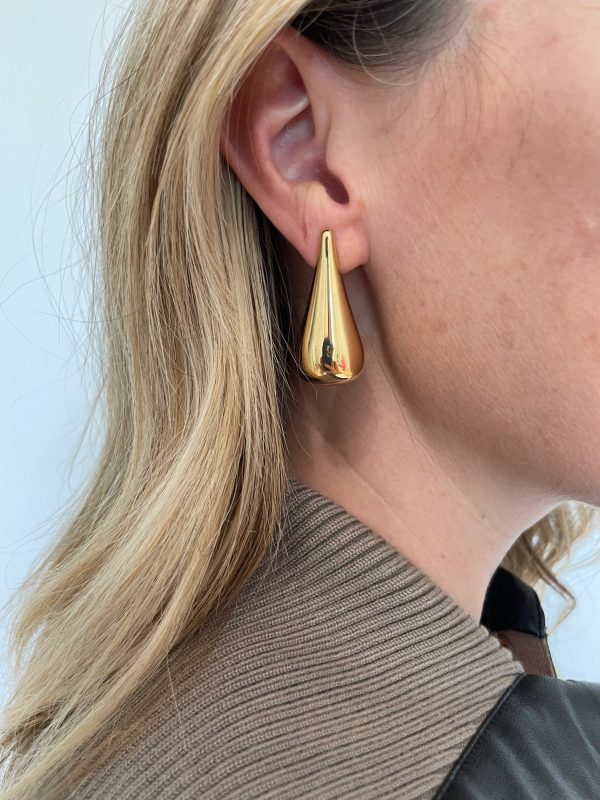 Drop Long Post Earrings - Gold Online Sale