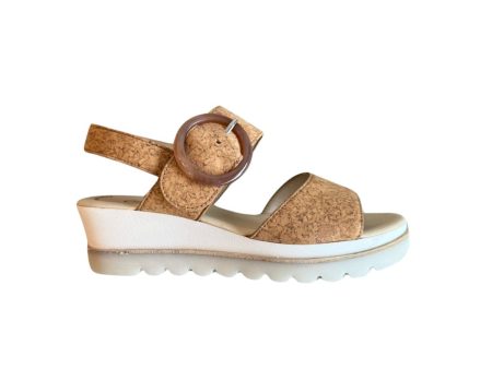 Slingback Platform Wedge Sandals - Cork For Sale