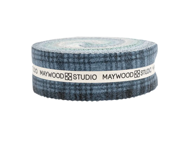 MAYWOOD STUDIO FLANNEL - Woolies Jelly Roll - Stormy Seas For Discount