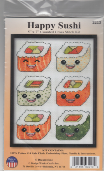 Design Works Cross Stitch Kit - Happy Sushi 3213 on Sale