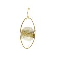 Coin Crystal Oval Matte Gold Wrap Earrings - Champagne Supply