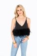 Reno Feather Tank Top - Black For Cheap