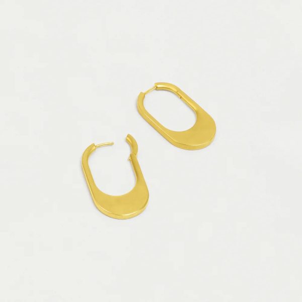 Crosby Hinged Hoop Earrings - Gold Online Hot Sale