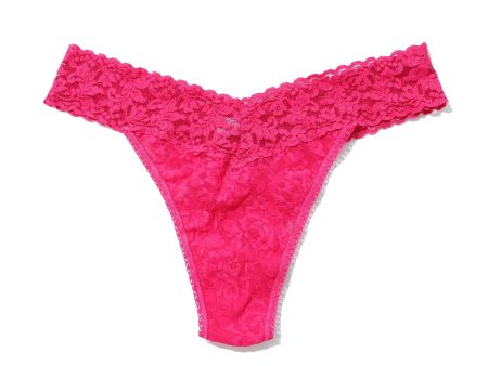 Signature Lace Original Rise Thong - Sweet Tart Pink Supply