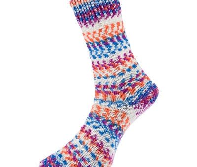 Fjord Socks Multicolor by ProLana - 8698-485 Blue Orange For Sale