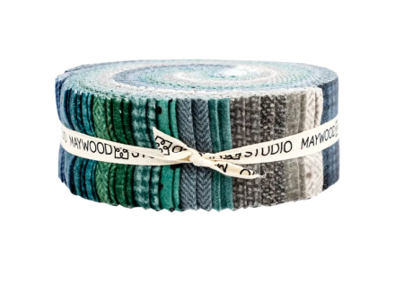 MAYWOOD STUDIO FLANNEL - Woolies Jelly Roll - Stormy Seas For Discount