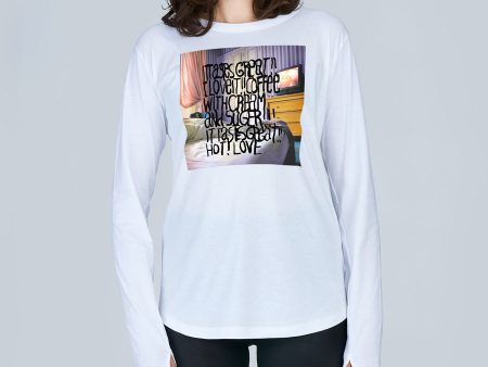 Theo Extra Long Sleeve Tee - Coffee In Bed Sale