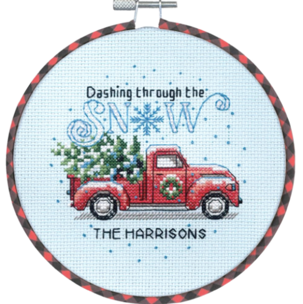 Dimensions Cross Stitch Kit - 72-09005 Holiday Family Truck Online now