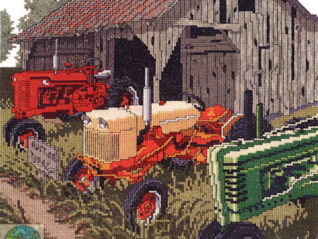 Janlynn Cross Stitch Kit 080-0480 Auction Day (tractors) Discount