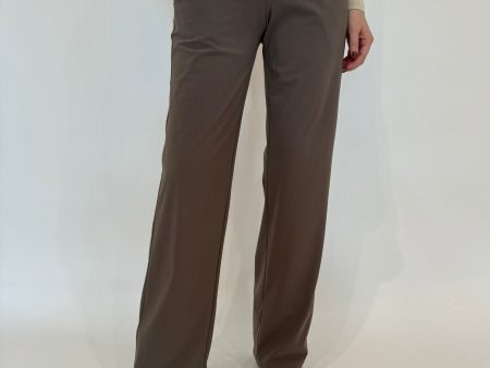 Candice Straight Pants - Taupe Fashion