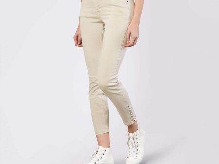 Dream Chic Crop Jean - Beige For Cheap