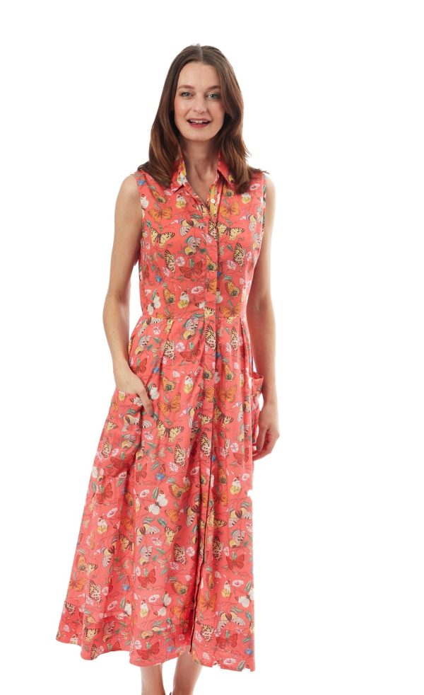 Sea Island Dress - Butterfly Print Online