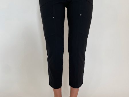 Crop Cargo Pants - Black For Discount