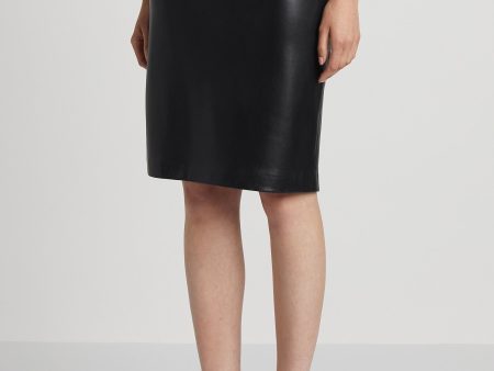 Reese Pencil Vegan Leather Skirt - Black Discount