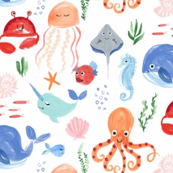 Shannon Cuddle Fabrics - Sea Pals 58 60  Online now