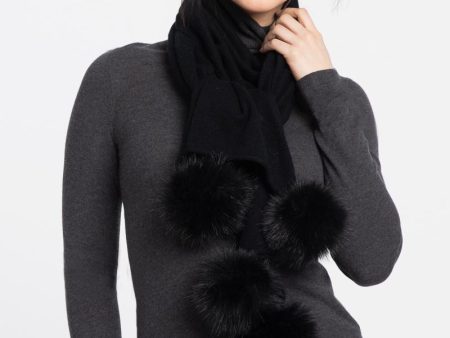 Faux Fur Poms Scarf Fashion