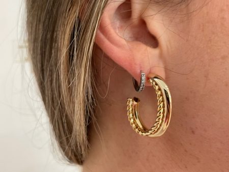 Stella Layered & Twisted Rope Open Hoop Earrings Sale