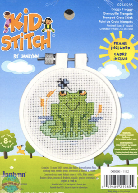 Kid Stitch Cross Stitch Kit - Soggy Froggy 021-0985 Cheap