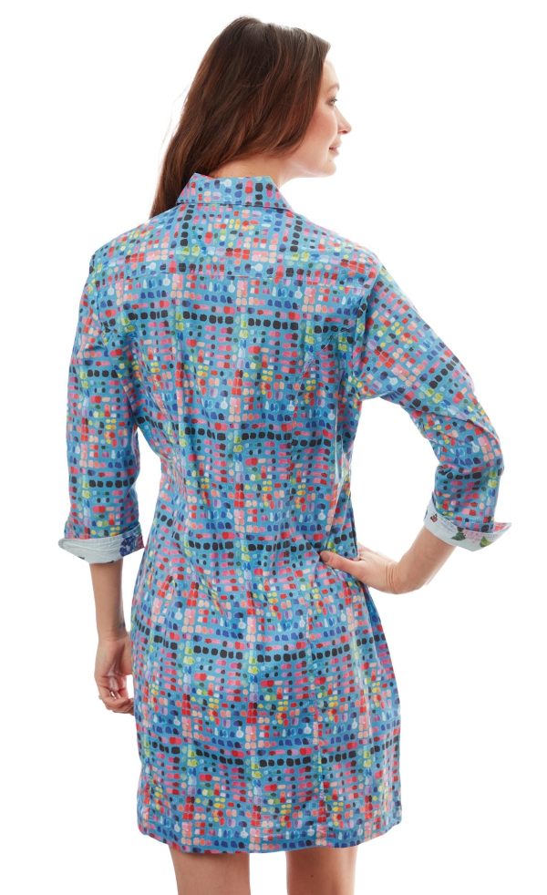 Sag Harbor Dress - Blue Confetti Print Online Sale