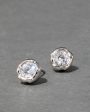 Asterales Molten Bezel Stud Earrings - Silver For Cheap