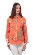 Cape Cod Frayed Shirt - Orange Dragon Print Sale