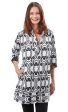 Vail Tunic - Black White Geometric Print Discount