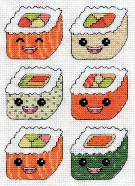 Design Works Cross Stitch Kit - Happy Sushi 3213 on Sale