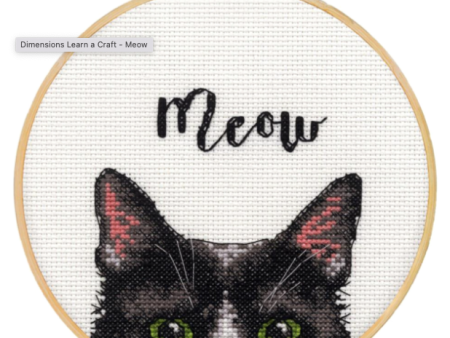 Dimensions Cross Stitch Kit - Meow 72-75983 For Sale