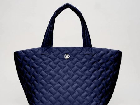 Ready Set Go Quilted Tote Bag - Navy Fashion