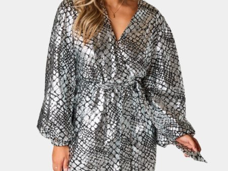 Adeline Short Wrap Dress - Pearl River For Cheap