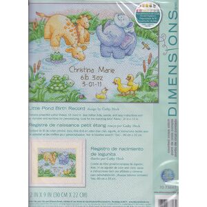 Dimensions Cross Stitch Kit - Little Pond Birth Record 73697 Fashion