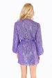 Adeline Sequin Wrap Dress - Fig Sale