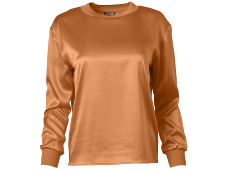 Silk Pullover In Copper Hot on Sale