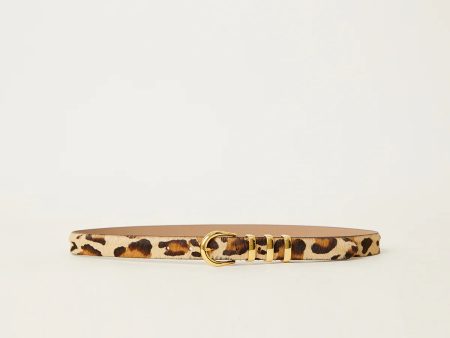 Kad Calf-Hair Leather Belt - Leopard Gold Fashion