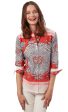 Rome 3 4 Sleeve Shirt - Coral Print Online Sale