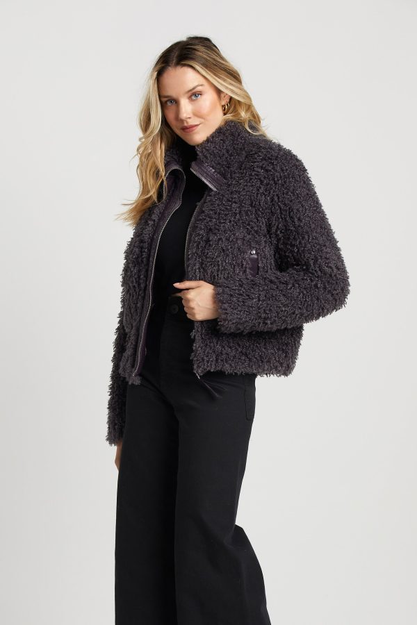 Carrie Short Mongolian Faux Fur Coat - Mulberry For Discount